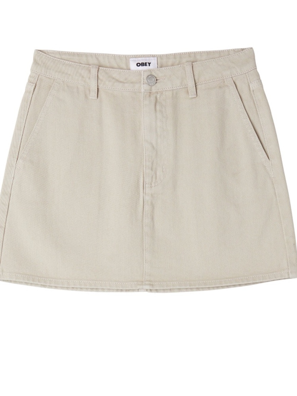 NWT OBEY JENNY OVERDYED SKIRT // SILVER GREY